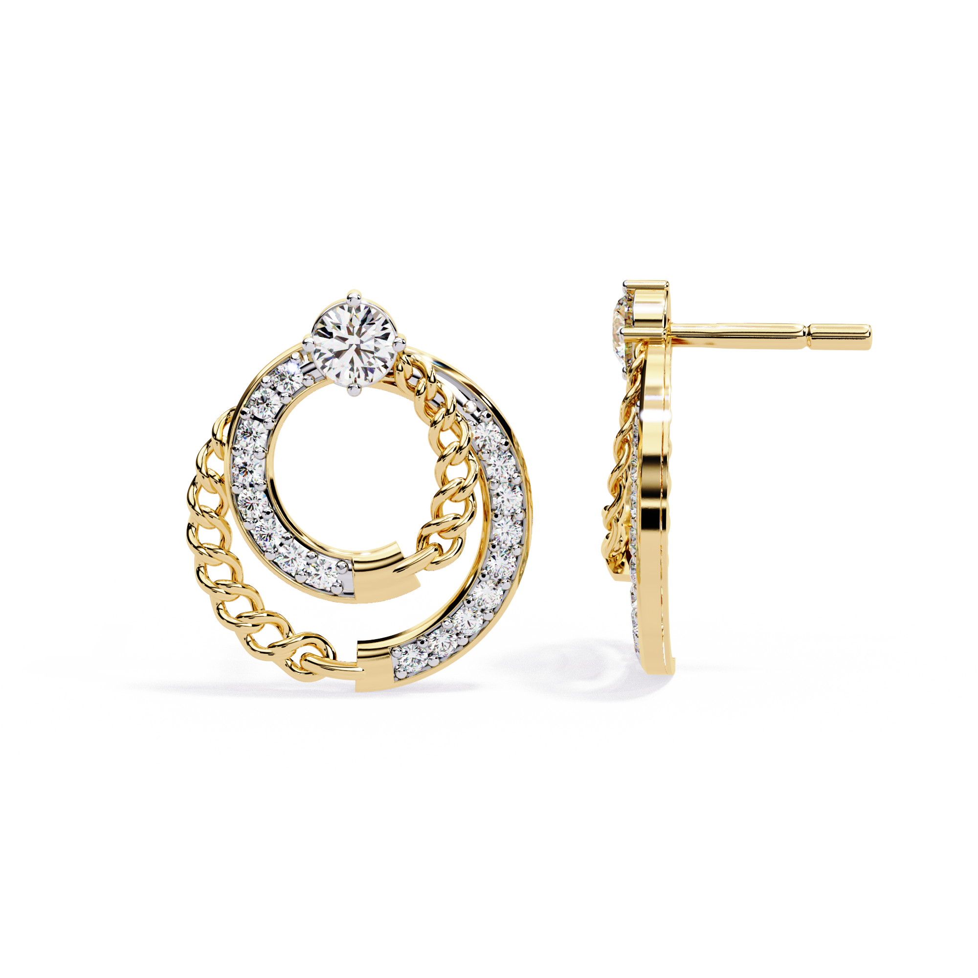 Celestial Link 0.46ct Diamond Earrings | Solitairekart